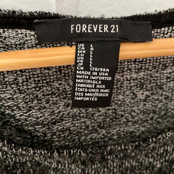 FOREVER 21 Lightweight Black Grey Women’s Size L - Picture 5 of 7
